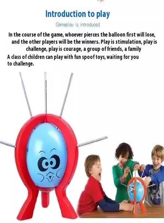 AALFA Balloon Blast Party Game Set, Family Entertainment Board Game with 10 Balloons, 9 Sticks, Dice, Stand, Red Frame - Image 3